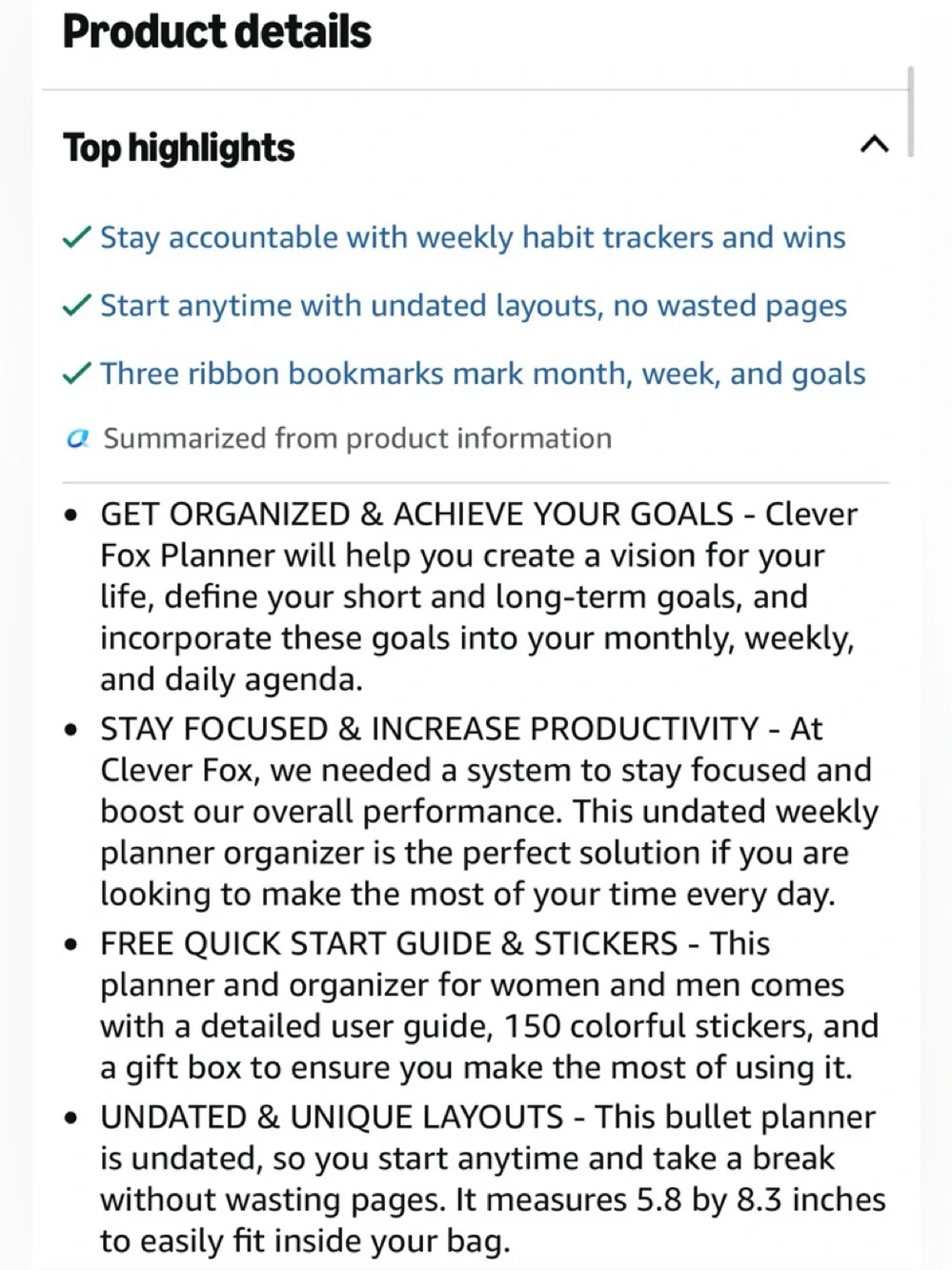 Daily Planner - Rose Gold Non-Dated Daily Planner